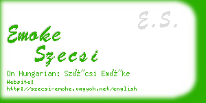 emoke szecsi business card